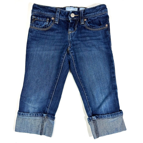 Set of 2 - Old Navy & Arizona Jean Co Girls Size 7 Blue Denim Capri Jeans - Picture 2 of 16